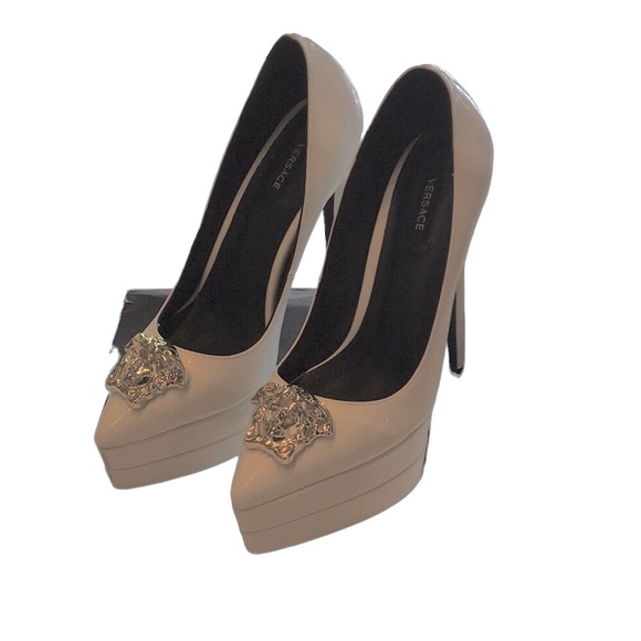 ‼️❤️🔥Versace Medusa Head Palazzo Platform Pump 👠 - Picture 4 of 12